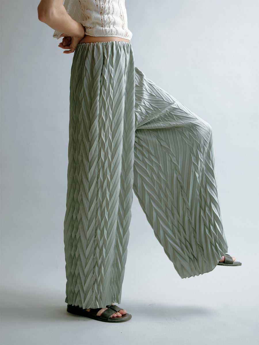 Poldi Pleats Pants / Green