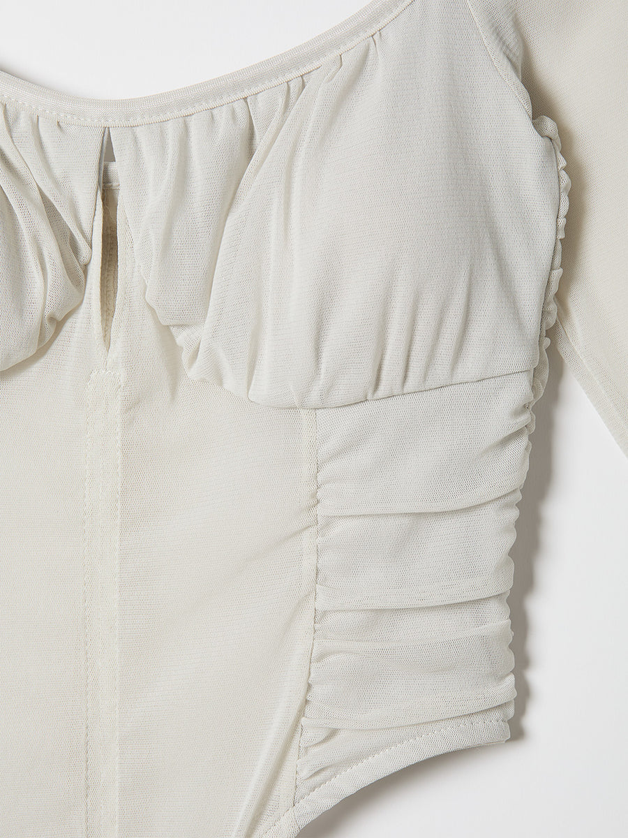 トップス teloplan Audrey Bodysuit Audrey Bodysuit / Ice Gray – TELOPLAN