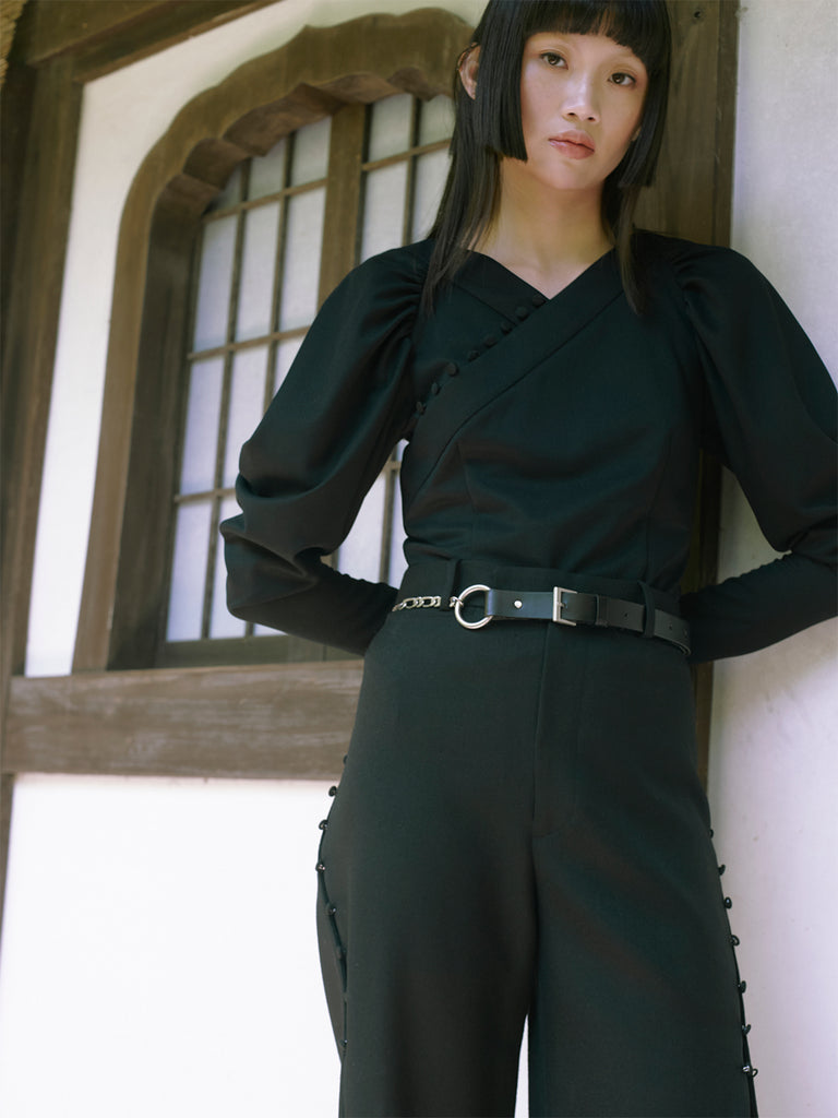 トップス teloplan Teodoro Side Open LS-Tee/ Black Teodoro Side Open Tank-top / Black – TELOPLAN