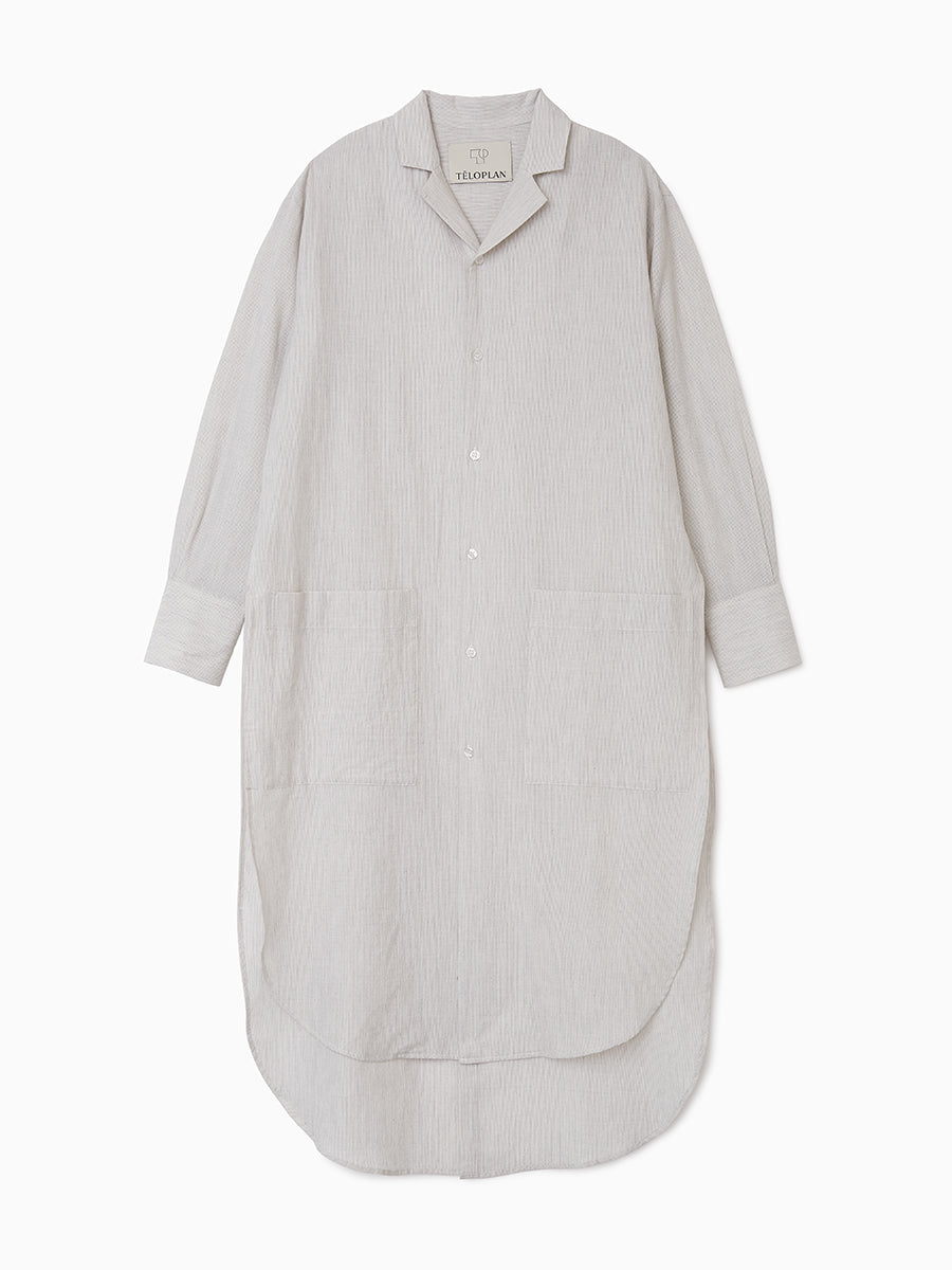 Nataniel Stripe Long Shirts / White – TELOPLAN
