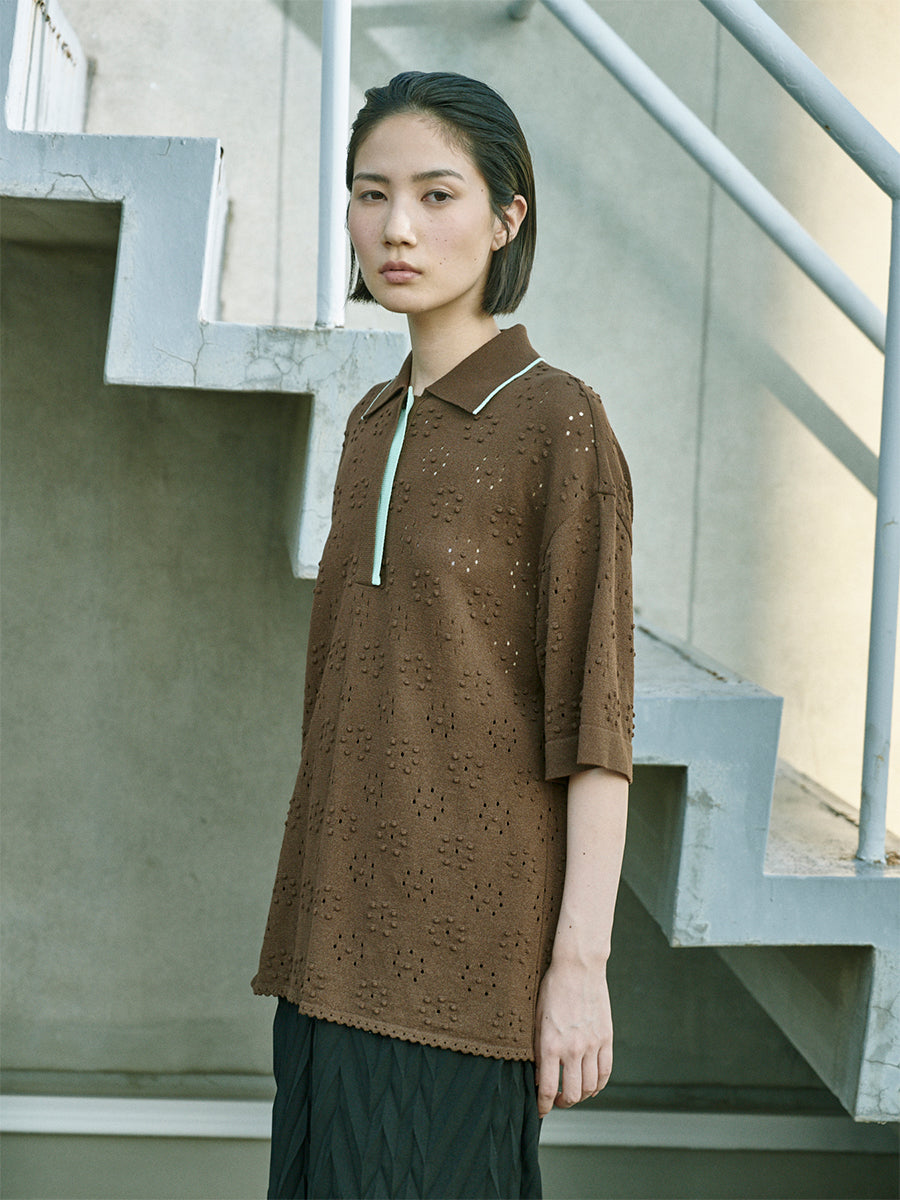 Fynn Knit Top / Brown