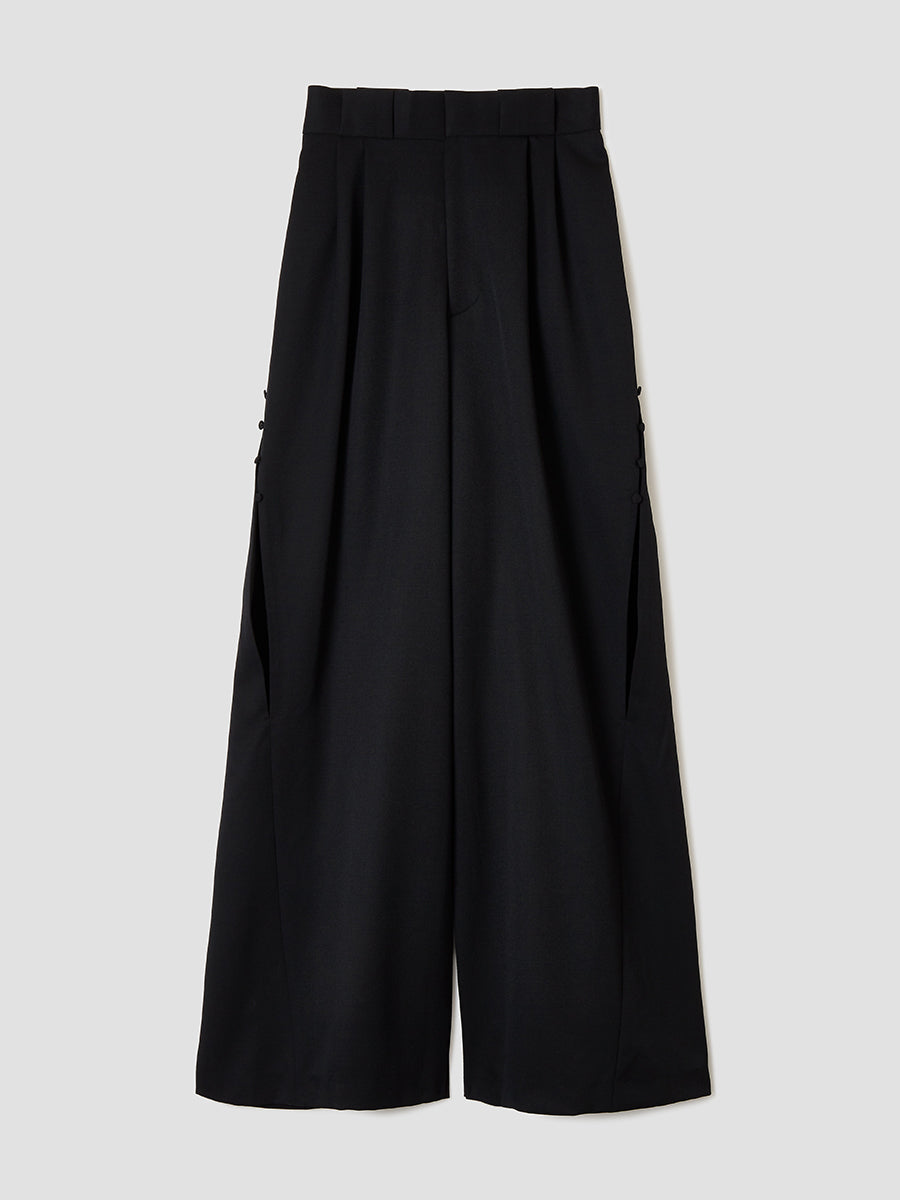 teloplan Poldi Pleats Pants / Black