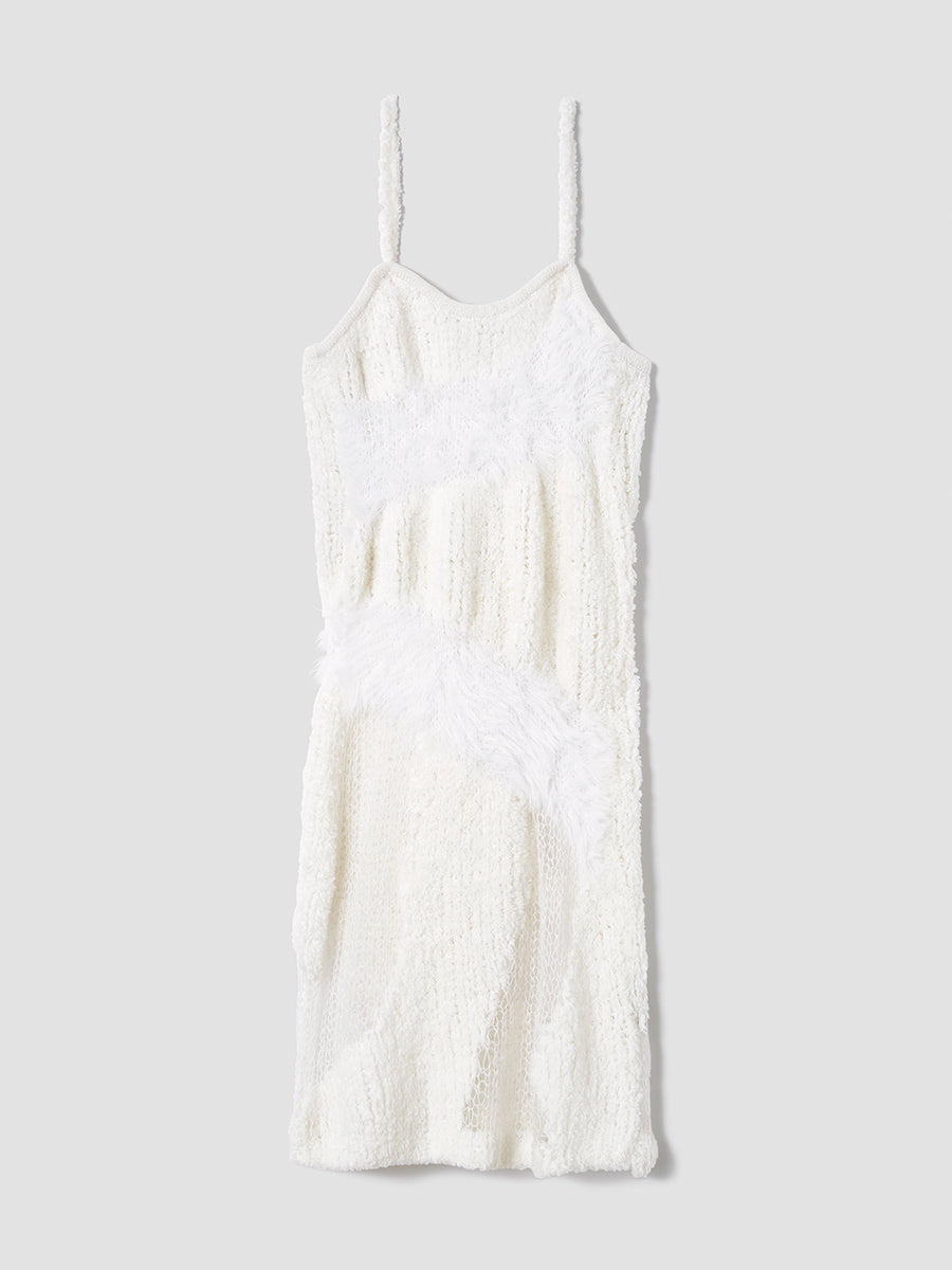 裾幅44TELOPLAN Benyapa Knit Dress / White