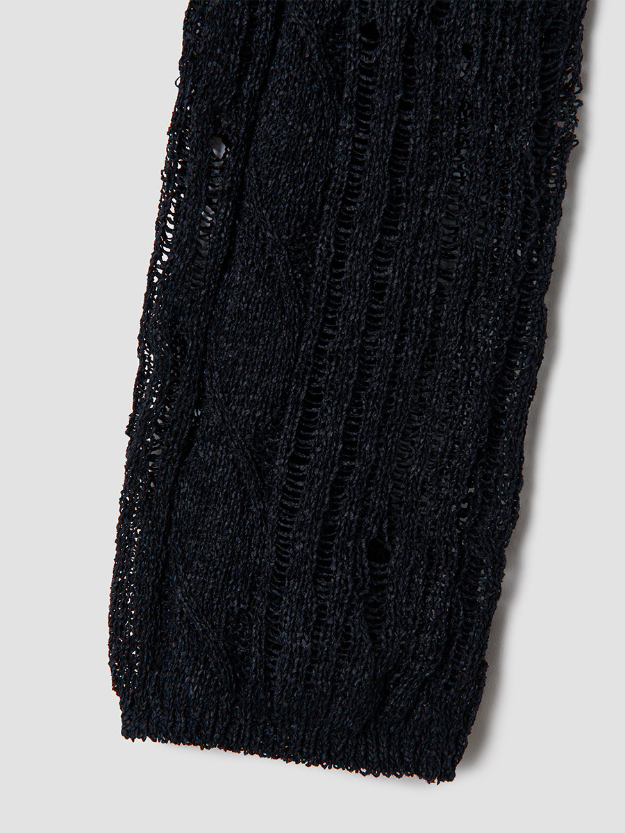 Seji Two-Piece Cable Knit Top / Black – TELOPLAN
