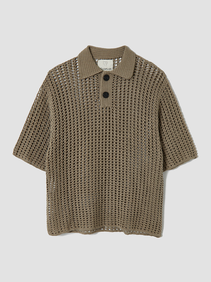 Omi Crochet Shirts / Greige