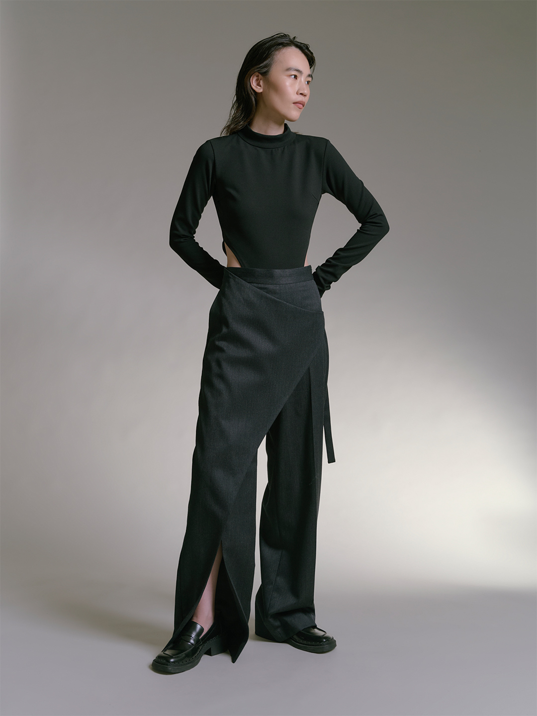 Teodoro Side Open LS-Tee/Black｜TĔLOPLAN | テーロプランの公式