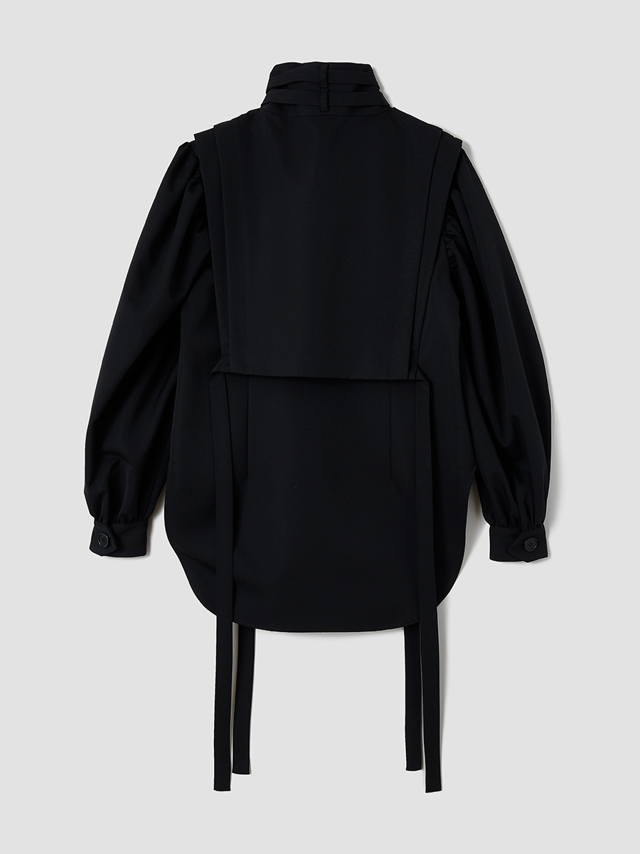 Eve military detail Blouse 詳細画像 Black 2