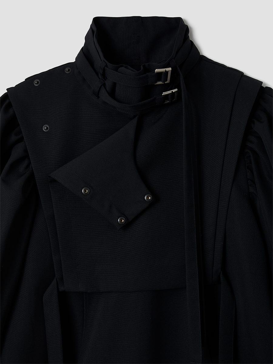 Eve military detail Blouse 詳細画像 Black 5
