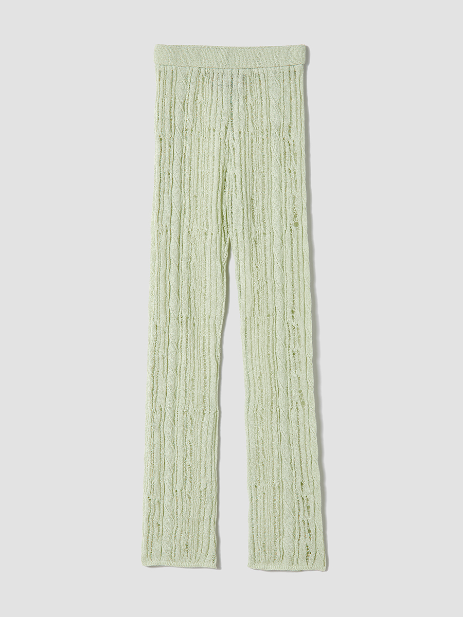 Seji Cable Knit Pants 詳細画像 Mint 1