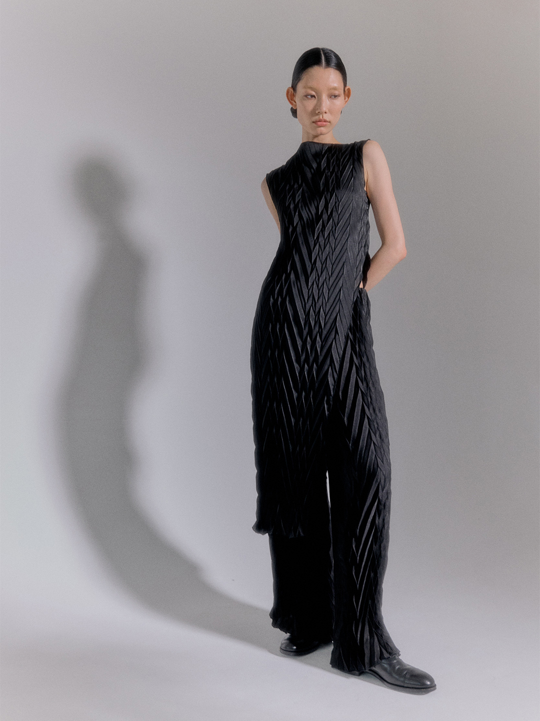 Poldi Pleats Dress 詳細画像 Black 2