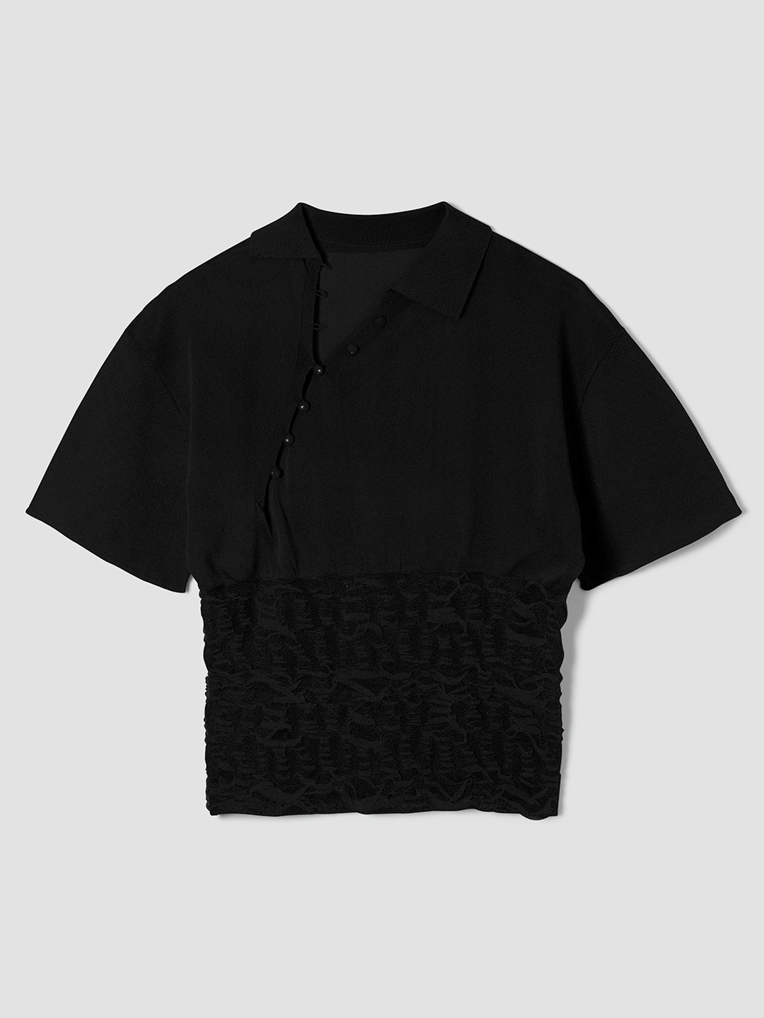 Yekta Knit Polo Relax Fit 詳細画像 Black 1