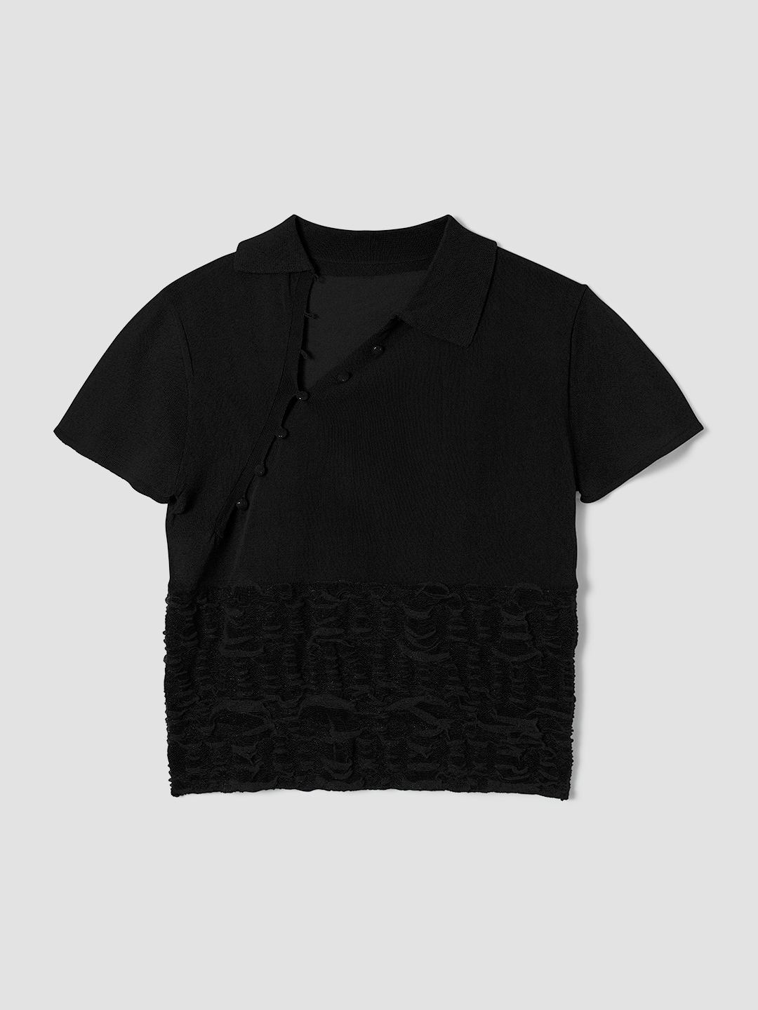 Yekta Knit Polo Just Fit 詳細画像 Black 1