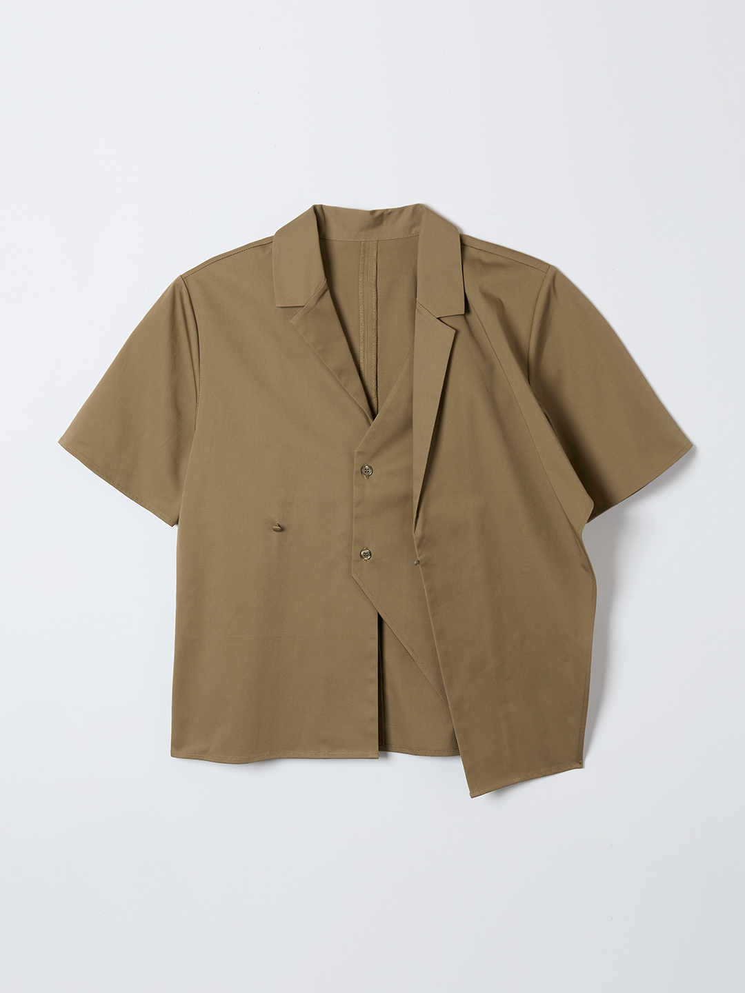 Avni Open Collar Shirt 詳細画像 Khaki 3